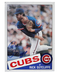Rick Sutcliffe Chicago Cubs Signed Autographed 1985 Topps Super Jumbo Oversize 5" x 7" Trading Card