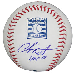 Chipper Jones Atlanta Braves Signed Autographed Rawlings Hall of Fame Official Major League Baseball JSA COA with Display Holder