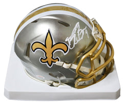 Drew Brees New Orleans Saints Signed Autographed Flash Speed Mini Helmet PAAS COA