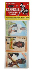 1966 Topps Baseball Unopened Sealed Rack Cello Pack - Joe Morgan Card and Roberto Clemente Rub Off Showing