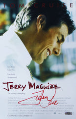 Tom Cruise Signed Autographed 17" x 11" Jerry Maguire Movie Poster Photo Heritage Authentication COA