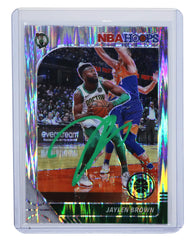 Jaylen Brown Boston Celtics Signed Autographed 2019-20 Panini NBA Hoops Flash Prizm #7 Basketball Card Five Star Grading Certified