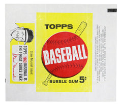 1963 Topps Baseball 5 Cent Pack Wax Wrapper