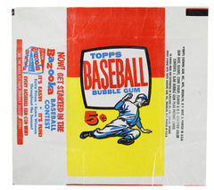 1957 Topps Baseball Baseball 5 Cent Pack Wax Wrapper - TEAR