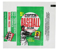 1962 Topps Baseball Baseball 5 Cent Pack Wax Wrapper