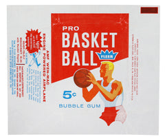 1961 Fleer Basketball 5 Cent Pack Wax Wrapper - Airplane Ad
