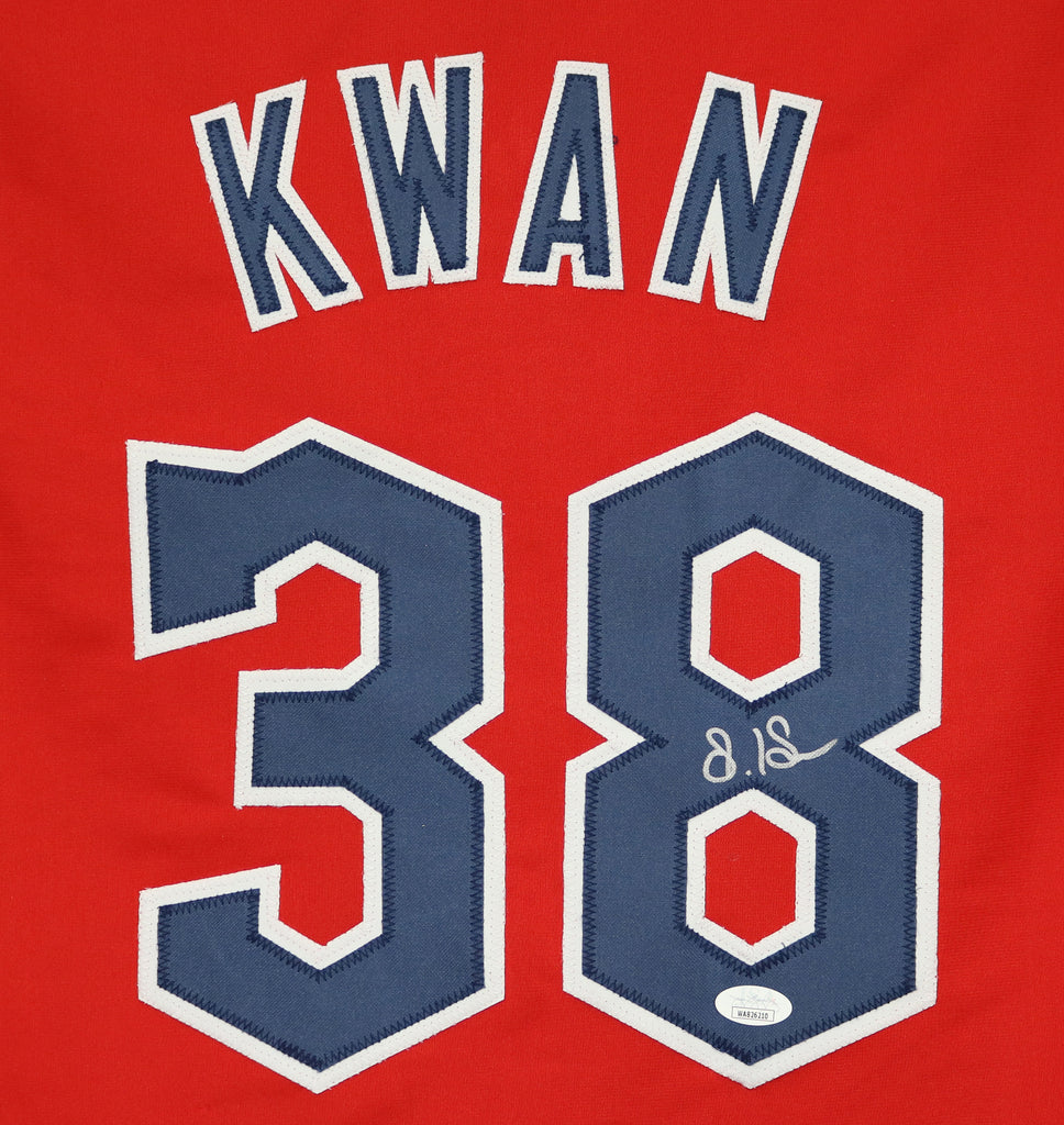 Steven Kwan Cleveland Indians Signed Autographed Red #38 Custom Jersey –