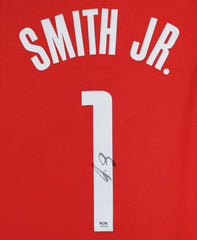 Jabari Smith Jr. Houston Rockets Signed Autographed Red #1 Jersey PSA COA