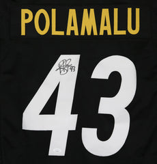 Troy Polamalu Pittsburgh Steelers Signed Autographed Black #43 Custom Jersey JSA COA
