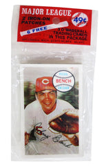 1970 Kellogg's Baseball Unopened Sealed Pack with Johnny Bench Cincinnati Reds on Top
