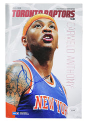 Carmelo Anthony New York Knicks Signed Autographed Game Program JSA COA