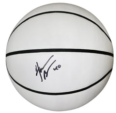 Harrison Barnes Sacramento Kings Signed Autographed White Panel Basketball JSA COA