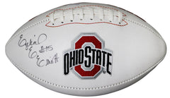 Ezekiel Elliott Ohio State Buckeyes Signed Autographed White Panel Logo Football JSA COA