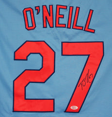 Tyler O'Neill St. Louis Cardinals Signed Autographed Blue #27 Custom Jersey PSA COA