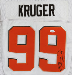 Paul Kruger Cleveland Browns Signed Autographed White #99 Jersey JSA COA