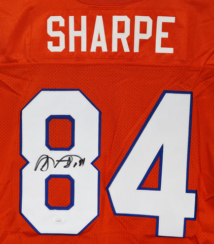 Shannon Sharpe Denver Broncos Signed Autographed Orange #84 Custom Jersey JSA COA