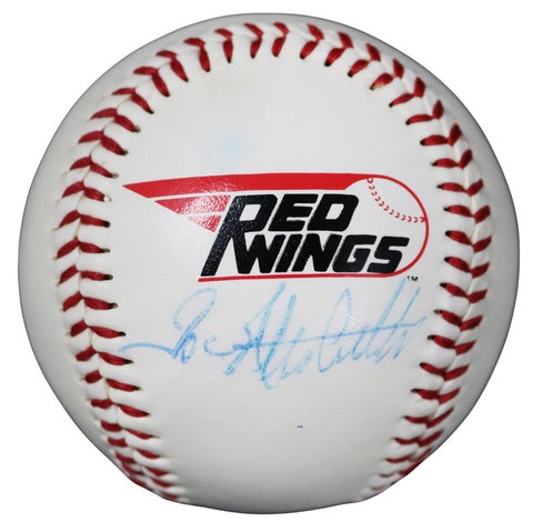 Joe Altobelli Rochester Red Wings Signed Autographed Minor League Logo Baseball with Display Holder