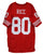 Jerry Rice San Francisco 49ers Signed Autographed Red #80 Custom Jersey Tristar COA