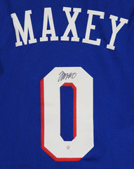 Tyrese Maxey Philadelphia 76ers Signed Autographed Blue #0 Custom Jersey PAAS COA