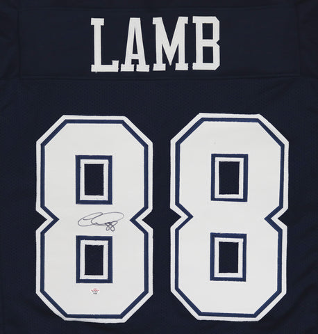 CeeDee Lamb Dallas Cowboys Signed Autographed Blue #88 Custom Jersey PAAS COA