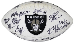 Oakland Raiders 2016 Team Signed Autographed White Panel Logo Football Authenticated Ink COA Carr Cooper Mack