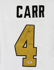 Derek Carr New Orleans Saints Signed Autographed White #4 Jersey PSA COA Sticker Hologram Only