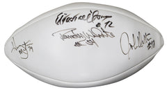 Dallas Cowboys Defensive Lines Signed Autographed White Football 8 Autographs - BALL DOESN'T HOLD AIR