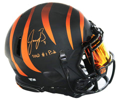 Joe Burrow Cincinnati Bengals Signed Autographed Full Size Riddell Eclipse Speed Authentic Helmet with Custom Decals and Added Visor Fanatics Certification