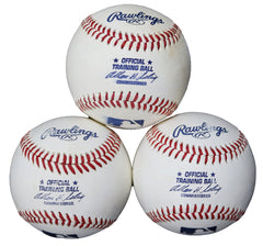 Lot of 3 Rawlings Official Training MLB Practice Baseballs