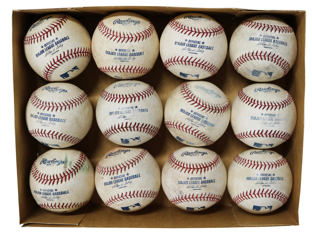 One Dozen Rawlings Official Major League Game Used MLB Baseballs Box