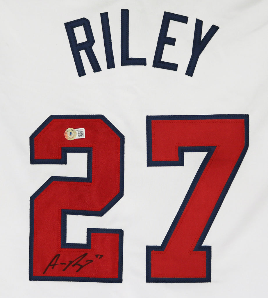 Austin Riley Atlanta Braves Signed Autographed White #27 Custom
