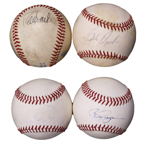 Lot of 4 Unknown Players Signed Autographed Baseballs