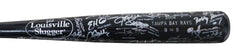 Tampa Bay Rays 2008 First World Series Team Autographed Signed Louisville Slugger Black Baseball Bat