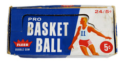 1961-62 Fleer Basketball Wax Pack Empty Display Box