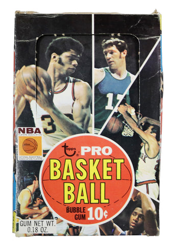 1970-71 Topps Basketball Wax Pack Empty Display Box - UNGLUED CORNER