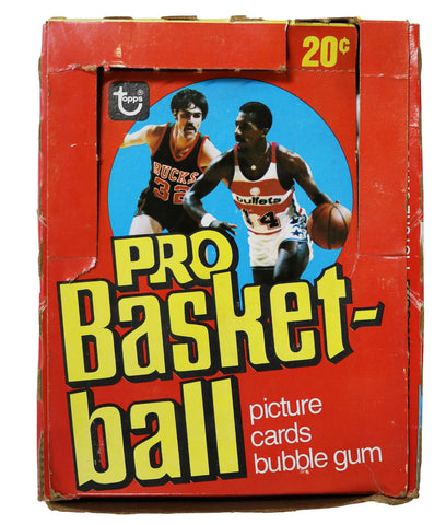 1978-79 Topps Basketball Wax Pack Empty Display Box