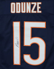 Rome Odunze Chicago Bears Signed Autographed Blue #15 Custom Jersey PAAS COA