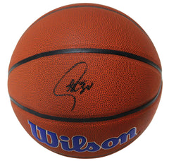 Stephen Curry Golden State Warriors Signed Autographed Wilson NBA Logo Basketball PAAS COA