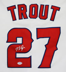 Mike Trout Los Angeles Angels Signed Autographed White #27 Jersey PSA COA Sticker Hologram Only