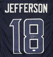Justin Jefferson Minnesota Vikings Signed Autographed Black #18 Custom Jersey JSA COA