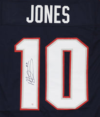 Mac Jones New England Patriots Signed Autographed Blue #10 Custom Jersey PAAS COA