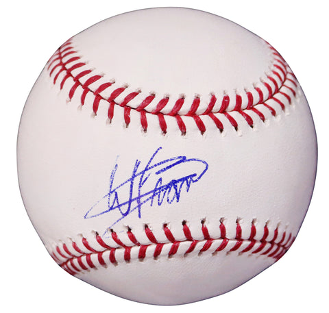 Wander Franco Tampa Bay Rays Signed Autographed Rawlings Official Major League Baseball Beckett COA with Display Holder