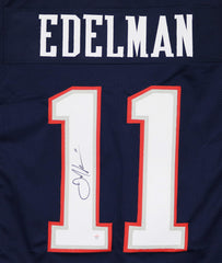 Julian Edelman New England Patriots Signed Autographed Blue #11 Custom Jersey PAAS COA