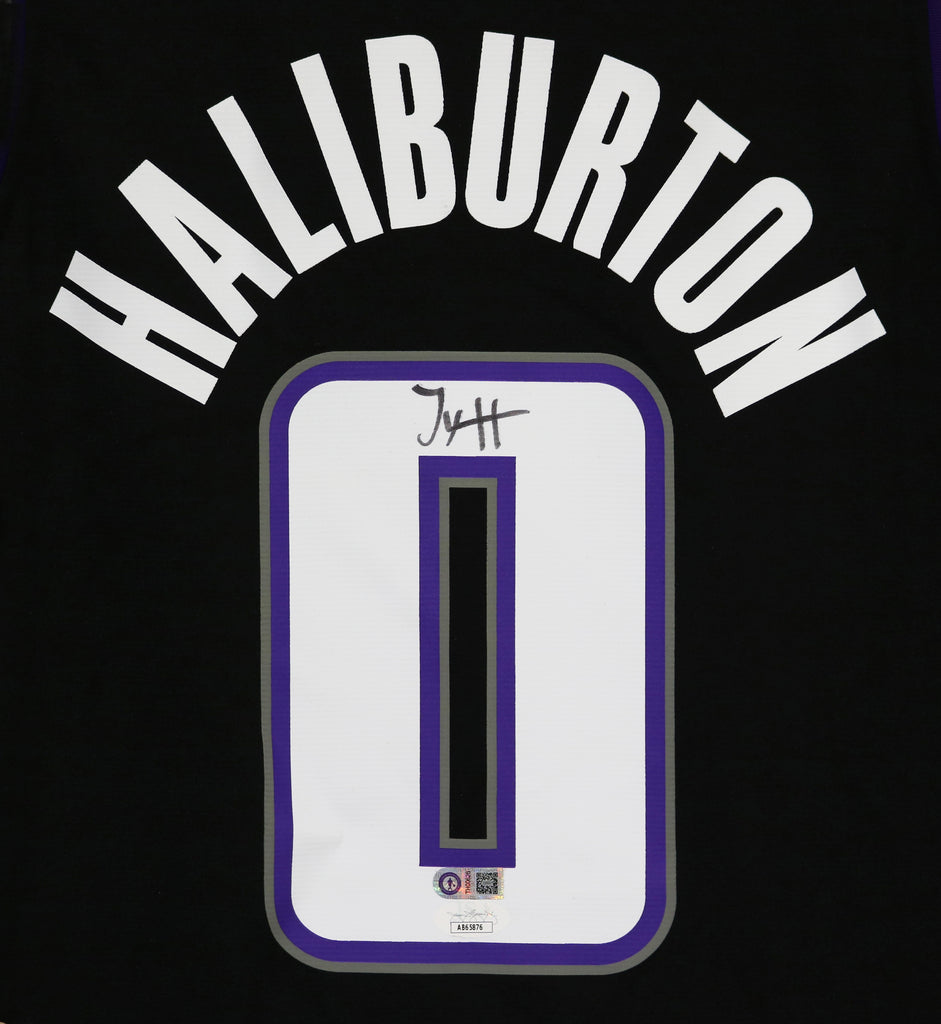Tyrese Haliburton Sacramento Kings Signed Autographed Black #0