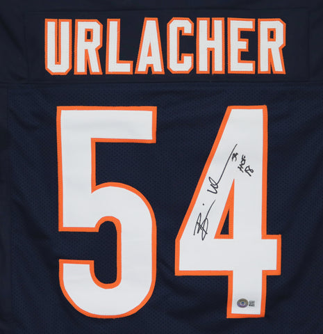 Brian Urlacher Chicago Bears Signed Autographed Dark Navy Blue #54 Custom Jersey Beckett Witness Certification