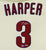 Bryce Harper Philadelphia Phillies Signed Autographed Cream #3 Jersey MLB and Fanatics Authentication