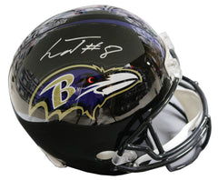 Lamar Jackson Baltimore Ravens Signed Autographed Riddell Full Size Replica Helmet JSA Sticker Hologram Only