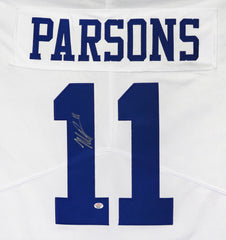 Micah Parsons Dallas Cowboys Signed Autographed White #11 Jersey PAAS COA