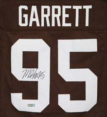 Myles Garrett Cleveland Browns Signed Autographed Brown #95 Custom Jersey Heritage Authentication COA - Size Small