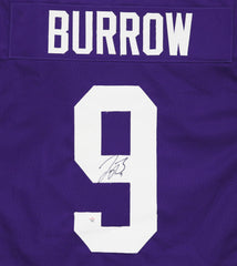 Joe Burrow LSU Tigers Signed Autographed Purple #9 Custom Jersey PAAS COA
